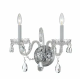 Traditional Crystal 2 Light Candle Style Wall Sconce by Crystorama - 1032