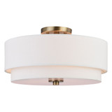 Burnaby 3 Light 16 Inch Wide Semi Flush Mount by Vaxcel - C0280
