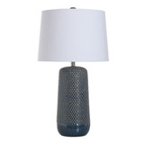 Galey One Light Woven Wicker Textured Design Table Lamp by Stylecraft - L31812DS