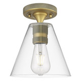 Crown Point 1 Light Flush Mount 8 Inch Wide and 11 Inch Tall by Innovations - 434-1F-GBC-8