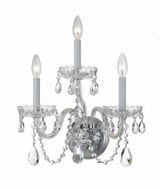 Traditional Crystal 3 Light Candle Style Wall Sconce by Crystorama - 1033