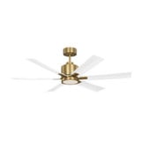 Flera Smart 52 6 Blade Ceiling Fan with Light Kit 52 Inch Wide Generation - 6FLSM52