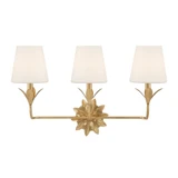 Broche 3 Light Bath Vanity 15 Inch Tall and 25 Inch Wide by Crystorama - 573