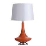 26 Inch 1 Light Table Lamp with Ceramic Body and Steel Base by Stylecraft - L22242DS