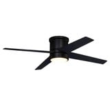 Erie 4 Blade Flush Mount Ceiling Fan with Light Kit 52 Inch Wide by Vaxcel - F0106
