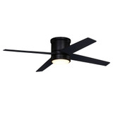 Erie 4 Blade Flush Mount Ceiling Fan with Light Kit 52 Inch Wide by Vaxcel - F0106