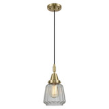 Chatham 1 Light Cord Hung Mini Pendant 9.13 Inch Tall by Innovations - 447-1P-G14