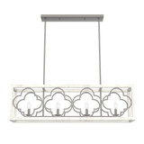 Gablecrest 4 Light Quatrefoil Design Linear Chandelier by Hunter - 19098