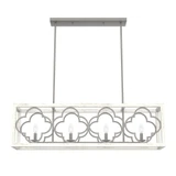 Gablecrest 4 Light Quatrefoil Design Linear Chandelier by Hunter - 19098