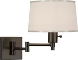 Real Simple 1 Light Metal Swing Arm Wall Mount 11 Inch Tall by Robert Abbey - 1806