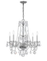 Traditional Crystal 6 Light Medium Chandelier by Crystorama - 5086