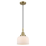 Bell 1 Light Cord Hung Mini Pendant 8 Inch Wide by Innovations - 447-1P-G7