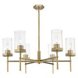 Blakeley 6 Light Stem Hung Chandelier 32 Inch X 15 Inch Tall by Innovations - 463-6CR-G463-8