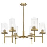 Blakeley 6 Light Stem Hung Chandelier 32 Inch X 15 Inch Tall by Innovations - 463-6CR-G463-8