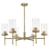 Blakeley 6 Light Stem Hung Chandelier 32 Inch X 15 Inch Tall by Innovations - 463-6CR-G463-8