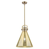 Newton Cone 1 Light Stem Hung Pendant 14 Inch X 15 Inch Tall by Innovations - 410-1SL-G411-14