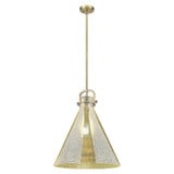 Newton Cone 1 Light Stem Hung Pendant 18 Inch X 20 Inch Tall by Innovations - 410-1SL-G411-18