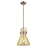 Newton Cone 1 Light Stem Mini Pendant 11.75 Inch Tall by Innovations - 410-1SM-G411-10