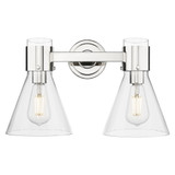Lawton Cone 2 Light Bath Vanity 15.5 Inch X 9.63 Inch Tall by Innovations - 464-2W-G464C-7