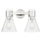 Lawton Cone 2 Light Bath Vanity 15.5 Inch X 9.63 Inch Tall by Innovations - 464-2W-G464C-7