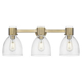 Lawton Bell 3 Light Bath Vanity 24 Inch Wide X 10 Inch Tall by Innovations - 464-3W-G464D-7