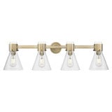 Lawton Cone 4 Light Bath Vanity 34 Inch and 9.63 Inch Tall by Innovations - 464-4W-G464C-7