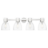 Lawton Bell 4 Light Bath Vanity 34 Inch Wide X 10 Inch Tall by Innovations - 464-4W-G464D-7