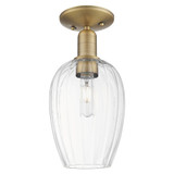 Preston 1 Light Semi Flush Mount 6.25 Inch X 13.25 Inch Tall by Innovations - 716-1C-G457-6