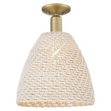 Natural Ballston Dome 1Light SemiFlush Mount 11.75 Inch Wide by Innovations - 716-1C-NBD-12