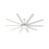 Overton 10 Blade Outdoor Ceiling Fan with Light Kit 72 Inch by Hunter Fans - 50718