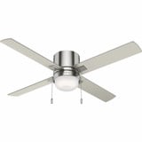 Minikin 52 Inch 4 Blade Ceiling Fan with Light Kit by Hunter Fans - 50953
