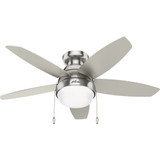 Lilliana Low Profile Ceiling Fan with Light Kit 44 Inch W by Hunter Fans - 51223