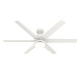 Solaria 6 Blade Outdoor Ceiling Fan with Light 60 Inch Wide by Hunter Fans - 59625