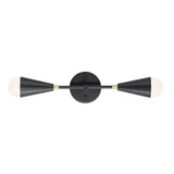 Lovell 2 Light Wall Sconce by Maxim - 11262BKSBR