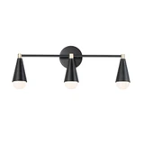 Lovell 3 Light Vanity Light by Maxim - 11263BKSBR