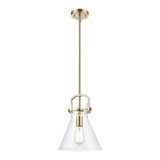 Newton Cone 1 Light Stem Mini Pendant 11.75 Inch Tall by Innovations - 410-1SM-G411-10_P