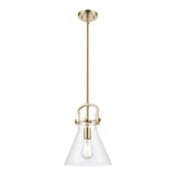 Newton Cone 1 Light Stem Mini Pendant 11.75 Inch Tall by Innovations - 410-1SM-G411-10_P