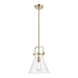 Newton Cone 1 Light Stem Mini Pendant 11.75 Inch Tall by Innovations - 410-1SM-G411-10_P