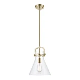 Newton Cone 1 Light Stem Mini Pendant 11.75 Inch Tall by Innovations - 410-1SM-G411-10_P