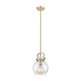 Newton Sphere 1 Light Stem Mini Pendant 11.25 Inch Tall by Innovations - 410-1SS-G410-8_P