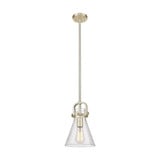 Newton Cone 1 Light Stem Mini Pendant 8 Inch Wide by Innovations - 410-1SS-G411-8_P