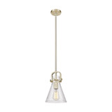Newton Cone 1 Light Stem Mini Pendant 8 Inch Wide by Innovations - 410-1SS-G411-8_P