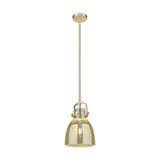 Newton Bell 1 Light Stem Mini Pendant 8 Inch Wide by Innovations - 410-1SS-G412-8_P