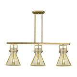 Newton Cone 3 Light Stem Island 16.38 Inch X41.5 Inch Wide by Innovations - 411-3I-G411-1_P