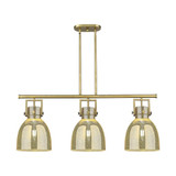 Newton Bell 3 Light Stem Island 16.38 Inch X41.5 Inch Wide by Innovations - 411-3I-G412-10_P
