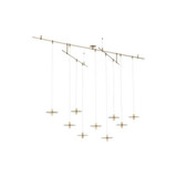 Mini Ponte 9 Light Chandelier by Visual Comfort Modern - 700PNT9NB-LED930R