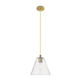 Crown Point 1 Light Cord Pendant 11 Inch Tall X 8 Inch Wide by Innovations - 434-1P-GBC-8_P