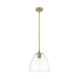 Crown Point 1 Light Stem Pendant 11 Inch Tall X 9 Inch Wide by Innovations - 434-1S-GBD-9_P