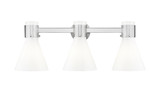 Lawton Cone 3 Light Bath Vanity 9.63 Inch and 24 Inch Wide by Innovations - 464-3W-G464C-7_P