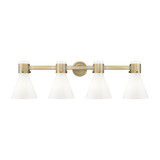 Lawton Cone 4 Light Bath Vanity 9.63 Inch and 34 Inch Wide by Innovations - 464-4W-G464C-7_P